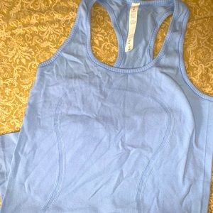 blue lululemon swiftly tank